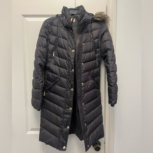 Michael Kors fur hooded puffer coat